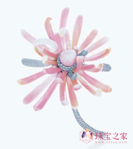 tiffany菊花珍珠胸針