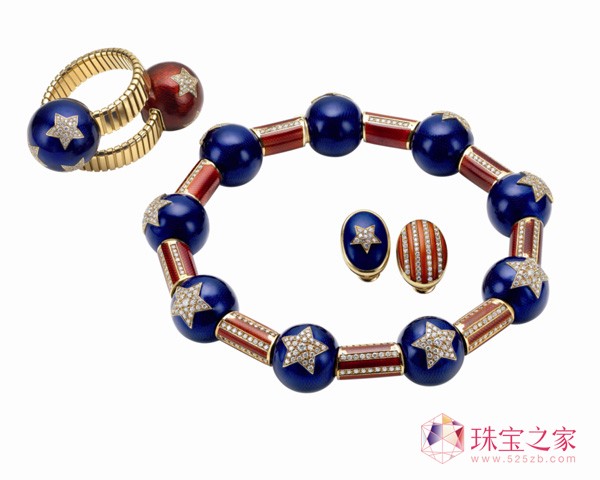 寶格麗黃金星條旗項鏈