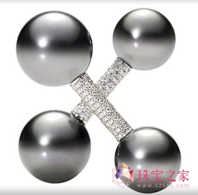 哈利·溫斯頓(Harry Winston)大溪地珍珠鉆石袖扣