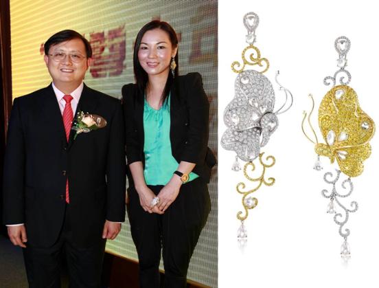 金至尊珠寶董事長黃英豪博士與品牌特邀設計師jessica合影 – “至尊訂制”華麗作品