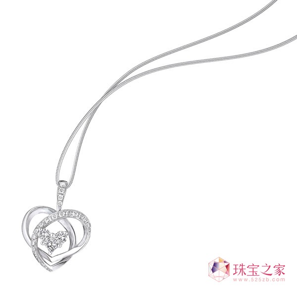 18K金「亮聚」系列心形鉆石吊墜,鉆石重約0.28CT