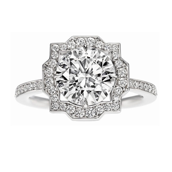 Harry Winston 推出全新Belle系列婚禮首飾 Belle系列訂婚戒指 中心鉆重2.03克拉，總重2.50克拉