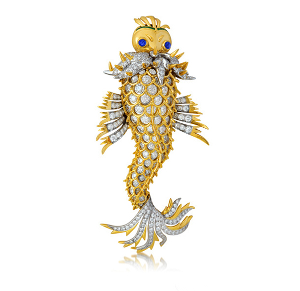 蒂芙尼 Tiffany & Co. 上海港匯恒隆廣場專賣店隆重開幕展出的Jean-Schlumberger海豚胸針