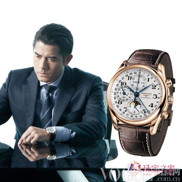 《寒戰》：浪琴表名匠系列18K玫瑰金月相功能腕表