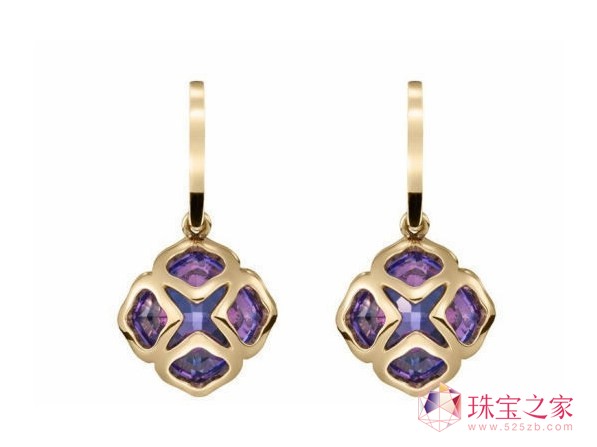 2月生辰石：紫水晶。圖：蕭邦(Chopard) Imperiale系列紫水晶耳環(huán)