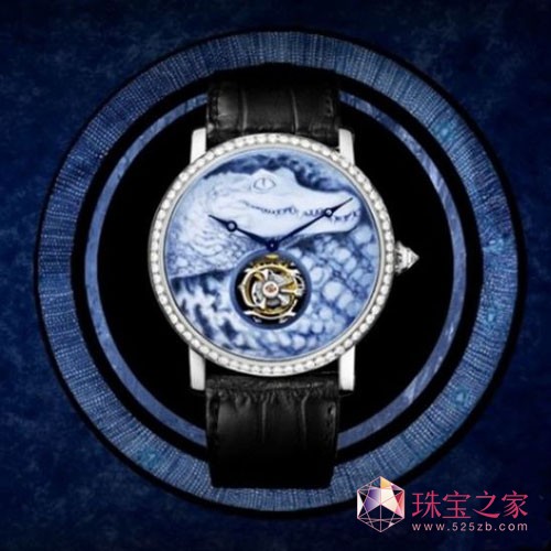 卡地亞鱷魚(yú)浮雕飛行陀飛輪腕表彰顯男人的霸氣