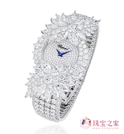蕭邦Red Carpet系列之18K 白金高級珠寶腕表