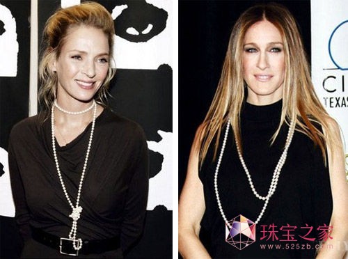 Uma Thurman與Sarah Jessica Parker珍珠首飾