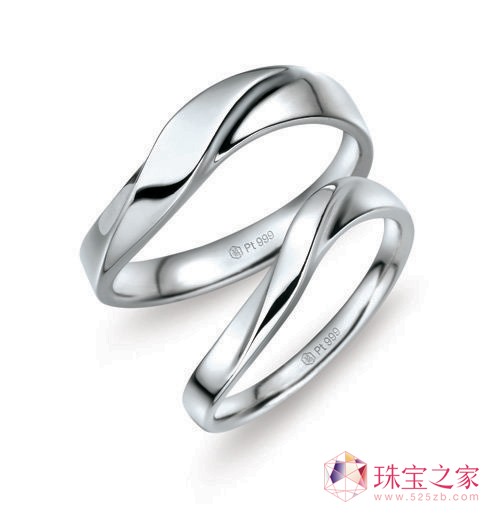 六福珠寶 純結(jié)系列 鉑金婚戒