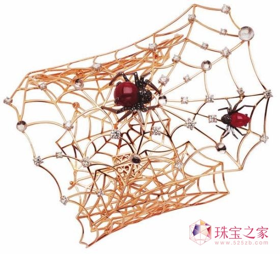 18K 金蜘蛛網手鐲 Vicenza Gennaio 珠寶設計