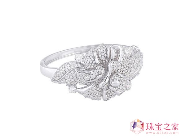 Riquezas y Honor系列晶鉆牡丹手環