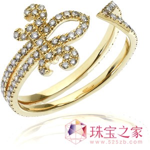Elise Dray珠寶系列戒指（18K黃金/灰色鉆石）