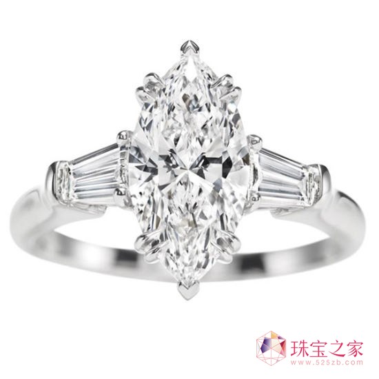 海瑞溫斯頓經典馬眼形切工鉆戒