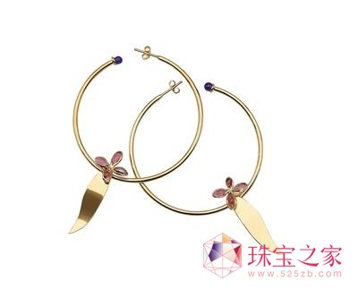 多媒體跨界“親民”珠寶“幽蘭情”系列耳環