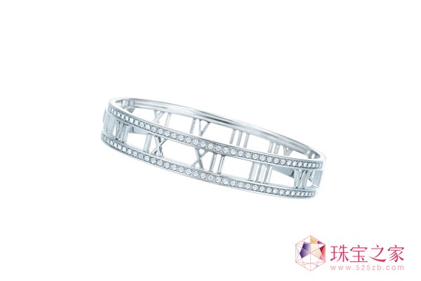 Atlas. 系列18k白金鑲鉆耳環