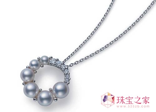 18K白金日本Akoya珍珠吊墜