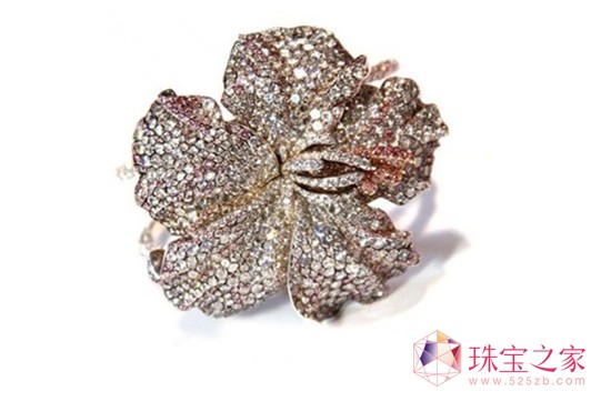 Fabergé花朵型胸針高級珠寶