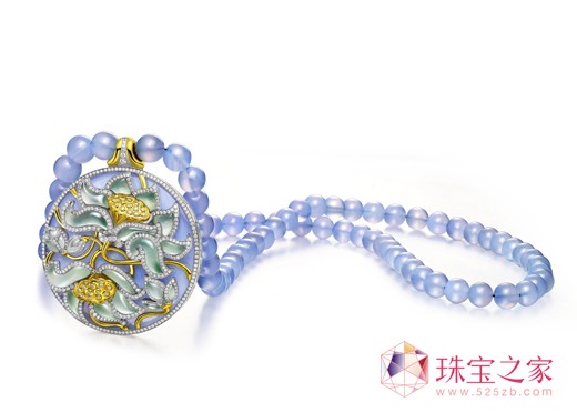玉蓮花 Fleur de Lotus”系列-天使之愛翡翠并蒂蓮花項鏈