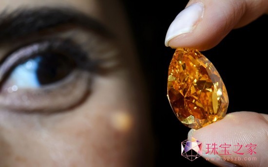 全球最大的梨形橙色鉆石 全球最大的梨形橙色鉆石