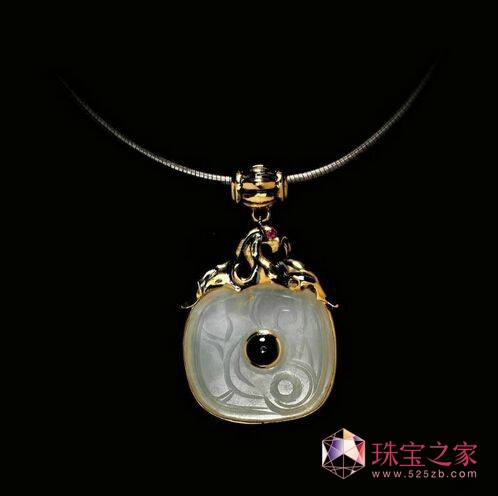 和田玉搭配金鑲玉 和田玉搭配金鑲玉