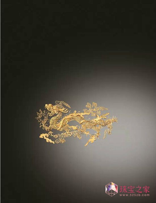 金質累絲銜珠對龍 金質累絲銜珠對龍