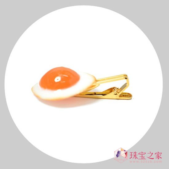 煎蛋領帶夾