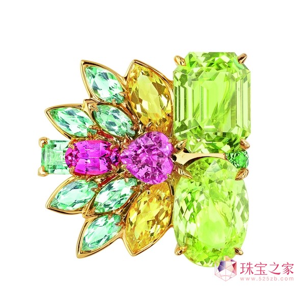 Dior高級珠寶Granville系列綠碧璽戒指