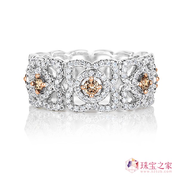 De Beers 戴比爾斯彩鉆蓮花戒環