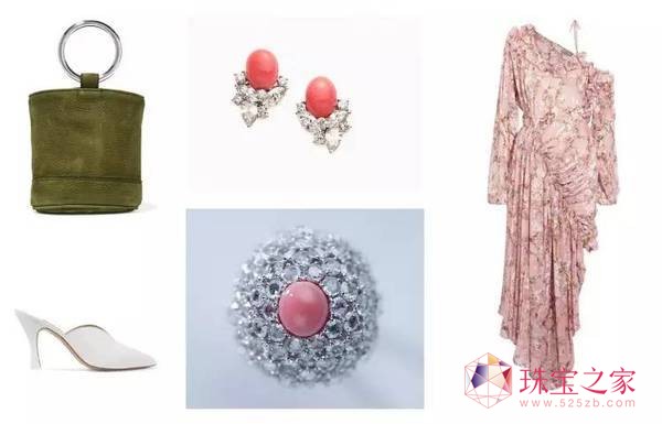 Mikimoto 御木本 海螺珠戒指。Mikimoto 御木本 高級珠寶系列海螺珠耳環(huán)。Preen By Thornton Bregazzi Erchart 單肩褶飾刺繡提花真絲混紡連衣裙，$2,597。